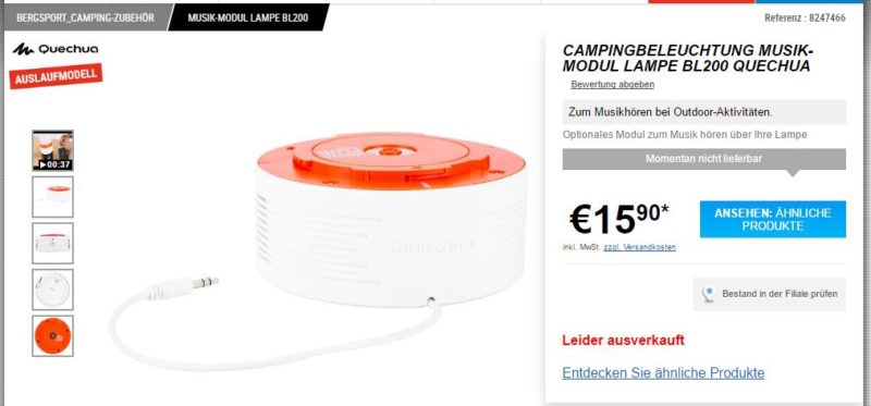 Quechua Campinglampe BL200