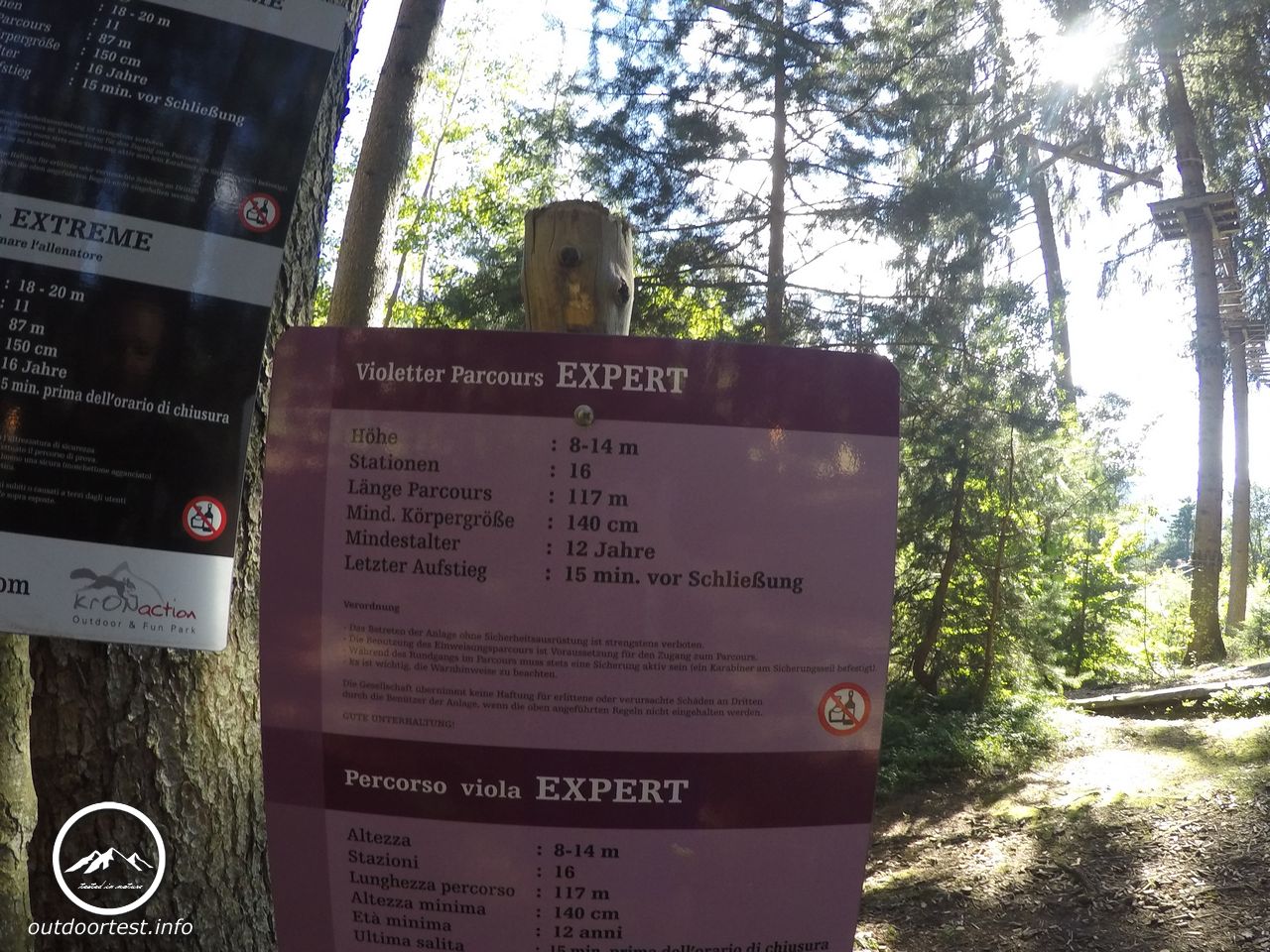 Hochseilgarten KronAction - Südtirol 2016