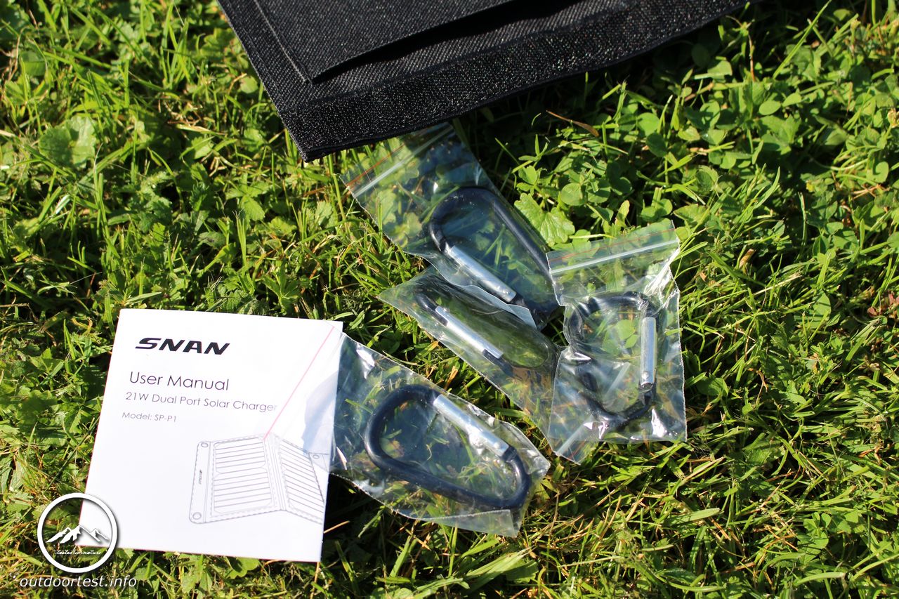 SNAN 21W Solar Ladegerät Dual USB Ladeport 5V/2A