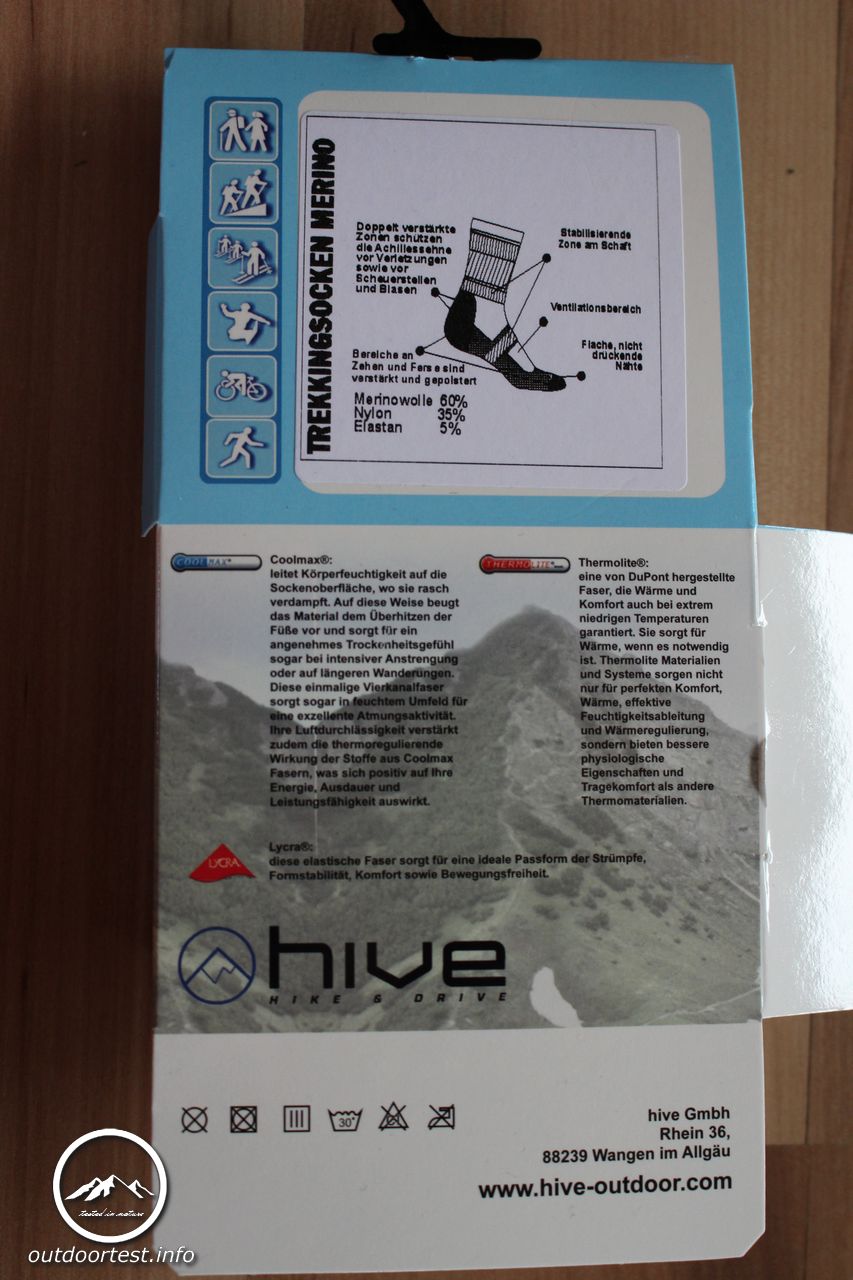 hive Trekkingsocken Merino