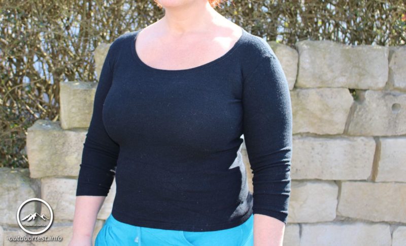 Dilling Merino Langarmshirt Damen schwarz