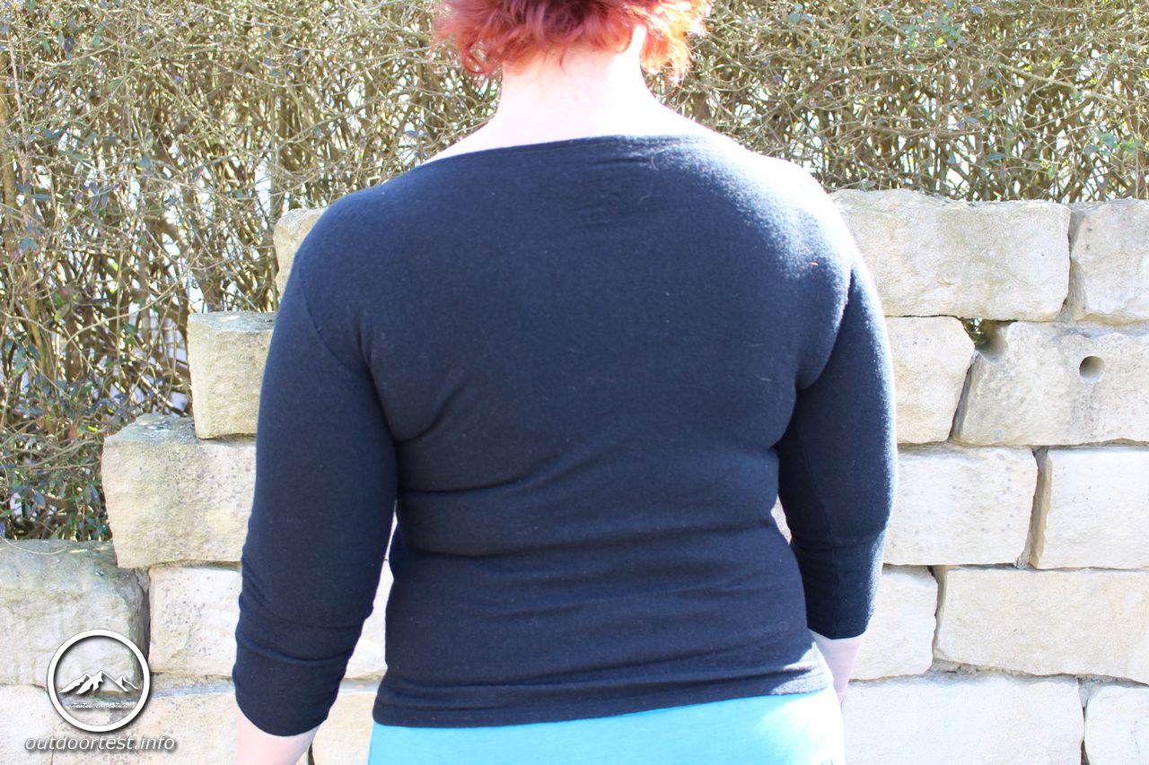 Dilling Merino Langarmshirt Damen schwarz