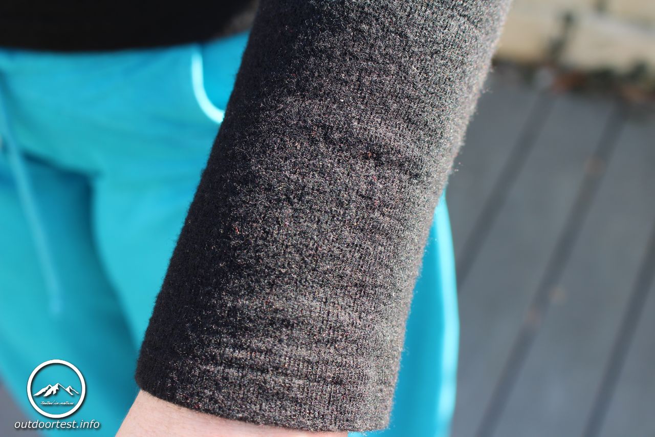 Dilling Merino Langarmshirt Damen schwarz