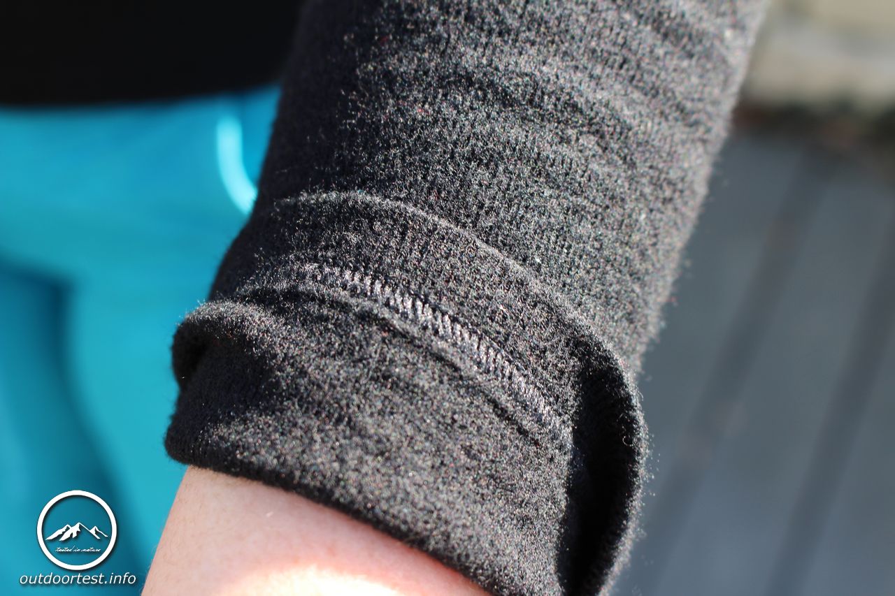 Dilling Merino Langarmshirt Damen schwarz