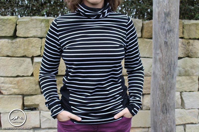 Mons Royale Cornice Rollover LS Stripes/Black