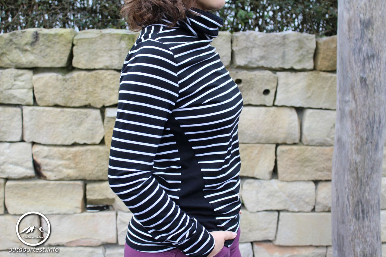 Mons Royale Cornice Rollover LS Stripes/Black