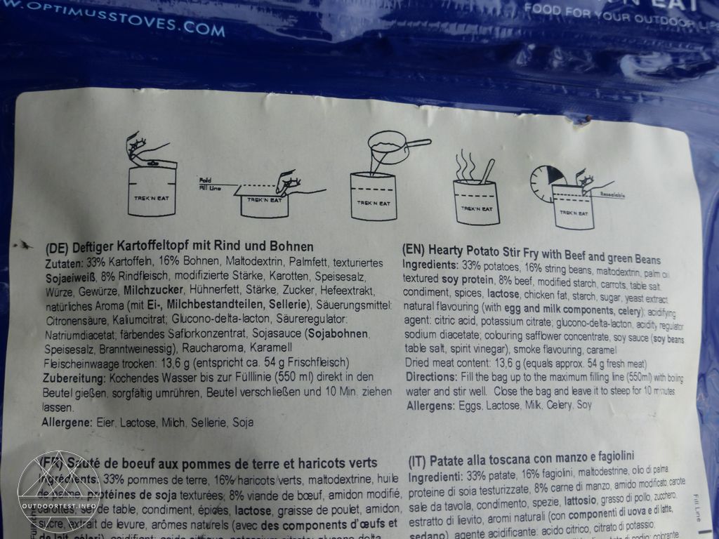 Trek‘n Eat Kartoffeltopf mit Rind und Bohnen