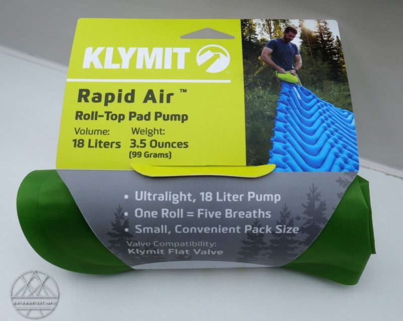 Klymit Rapid Air Pump (grün = FLUSH-FLAT Ventil)