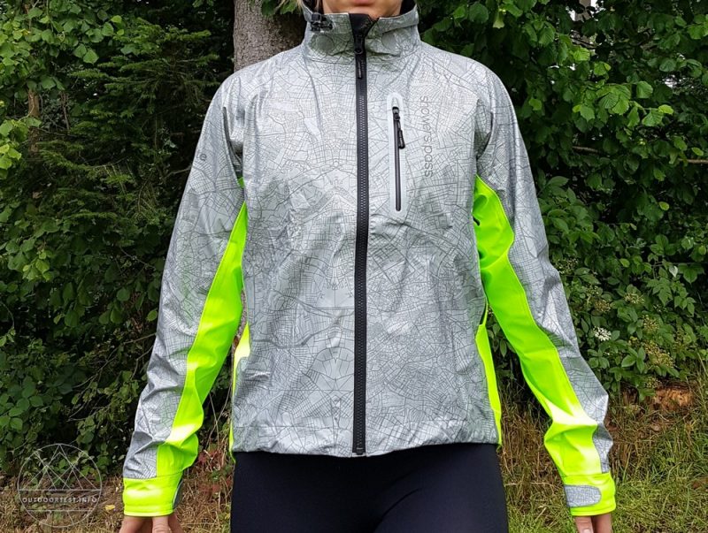showers pass Women's Hi-Vis Torch Jacket With Beacon Lights