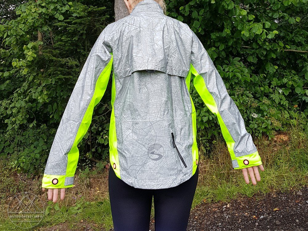 showers pass Women's Hi-Vis Torch Jacket With Beacon Lights