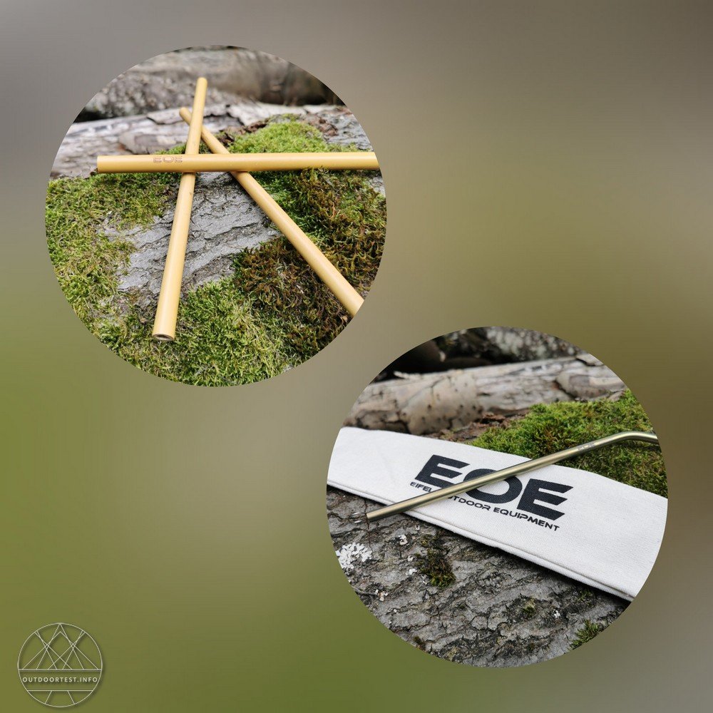 Eifel Outdoor Equipment. Trinkhalme Ria Bambus und Ria Titan