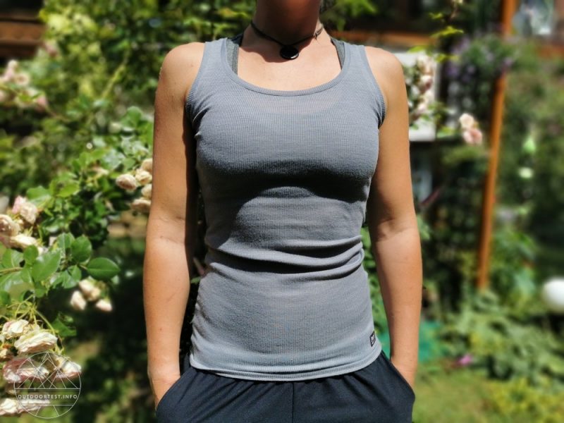 Damen Tank Top Hemd Shirt Ringerrücken X Form schwarz weiss hellgrau Slim Fit 