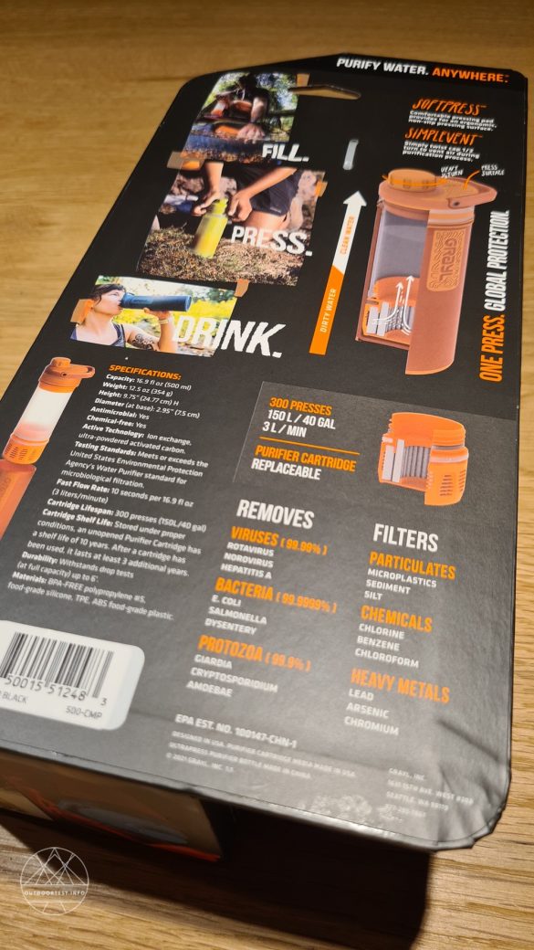 Grayl UItrapress Wasserfilterflasche