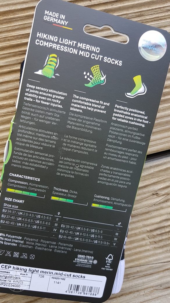 CEP Hiking light Merino Compression Mid Cut Socks