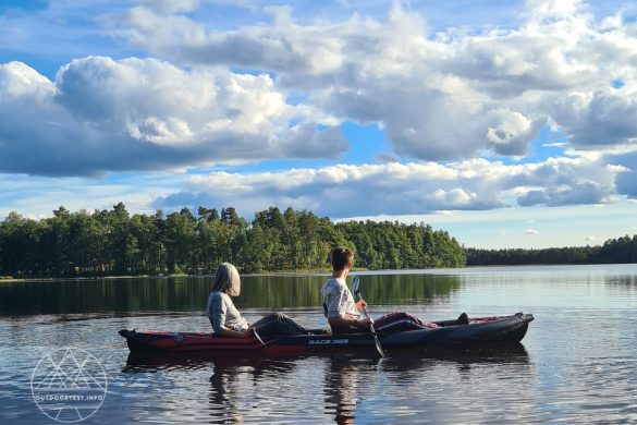 ExtaSea Race 385 2er Drop-Stitch Kajak & Tour Plus Vario Carbon Doppelpaddel