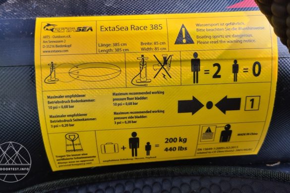 ExtaSea Race 385 2er Drop-Stitch Kajak & Tour Plus Vario Carbon Doppelpaddel
