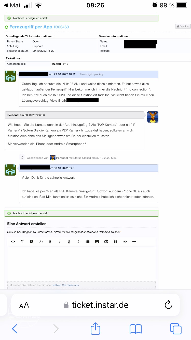Instar IN-9408 2K+ weiss (LAN/WLAN)