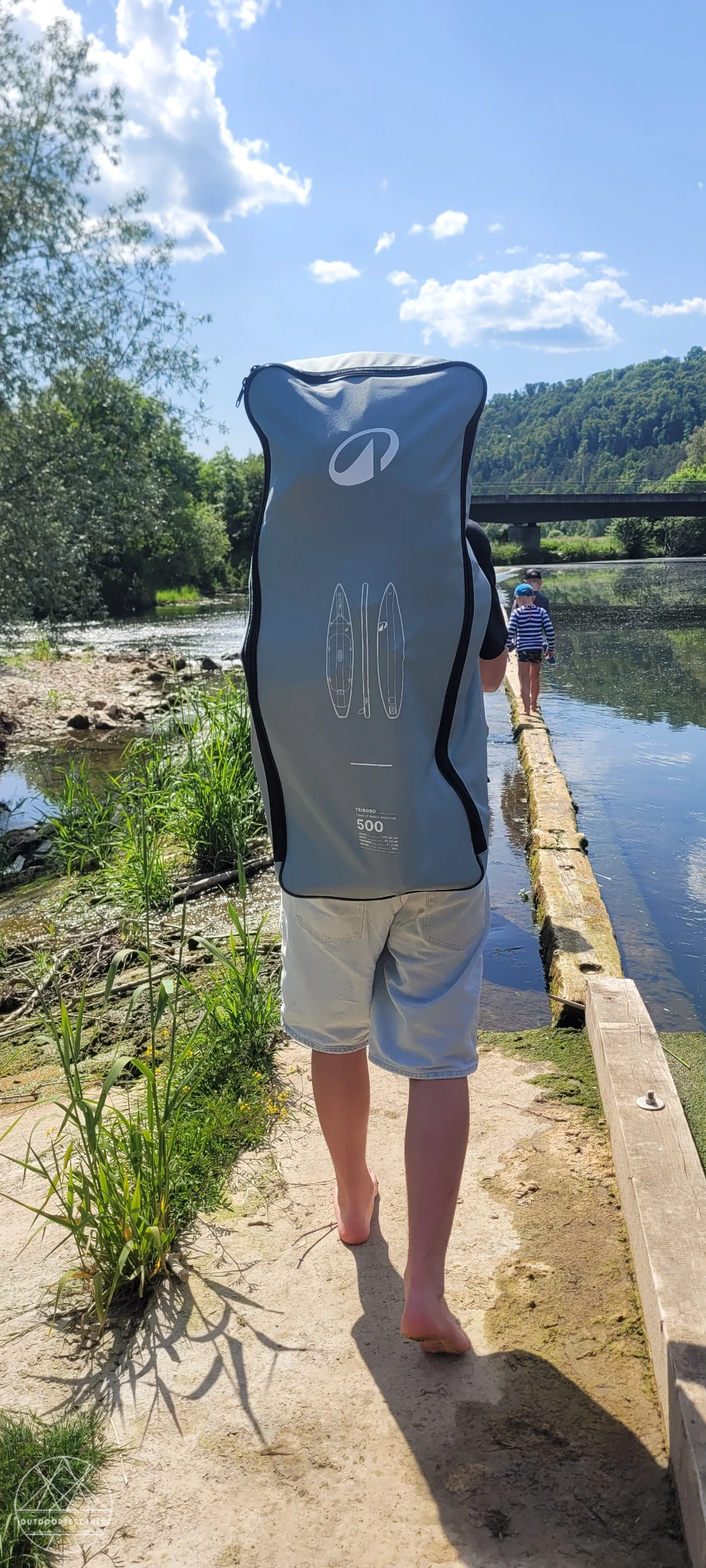 ITIWIT SUP-Board Stand up Paddle aufblasbar 12'6 (bis 140 kg) - Exploration 500 grün