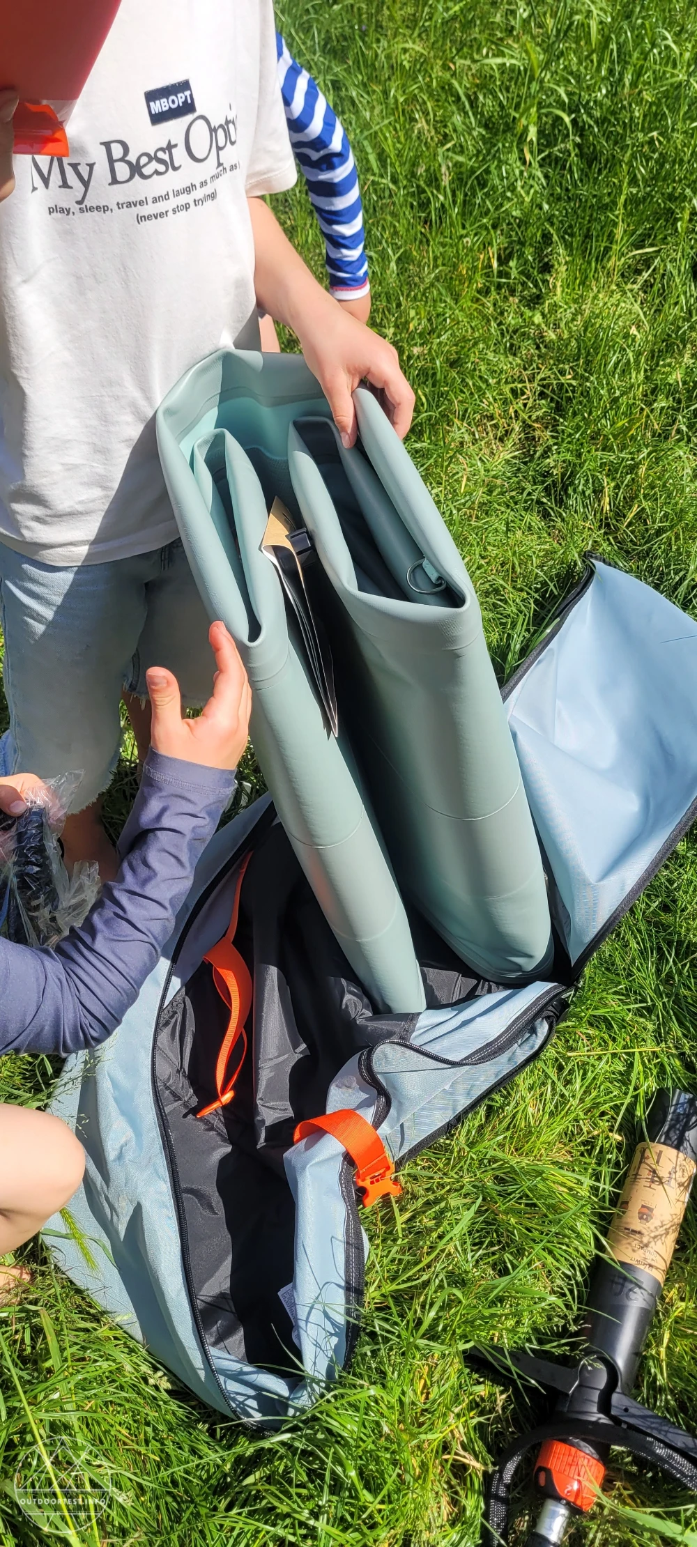 ITIWIT SUP-Board Stand up Paddle aufblasbar 12'6 (bis 140 kg) - Exploration 500 grün