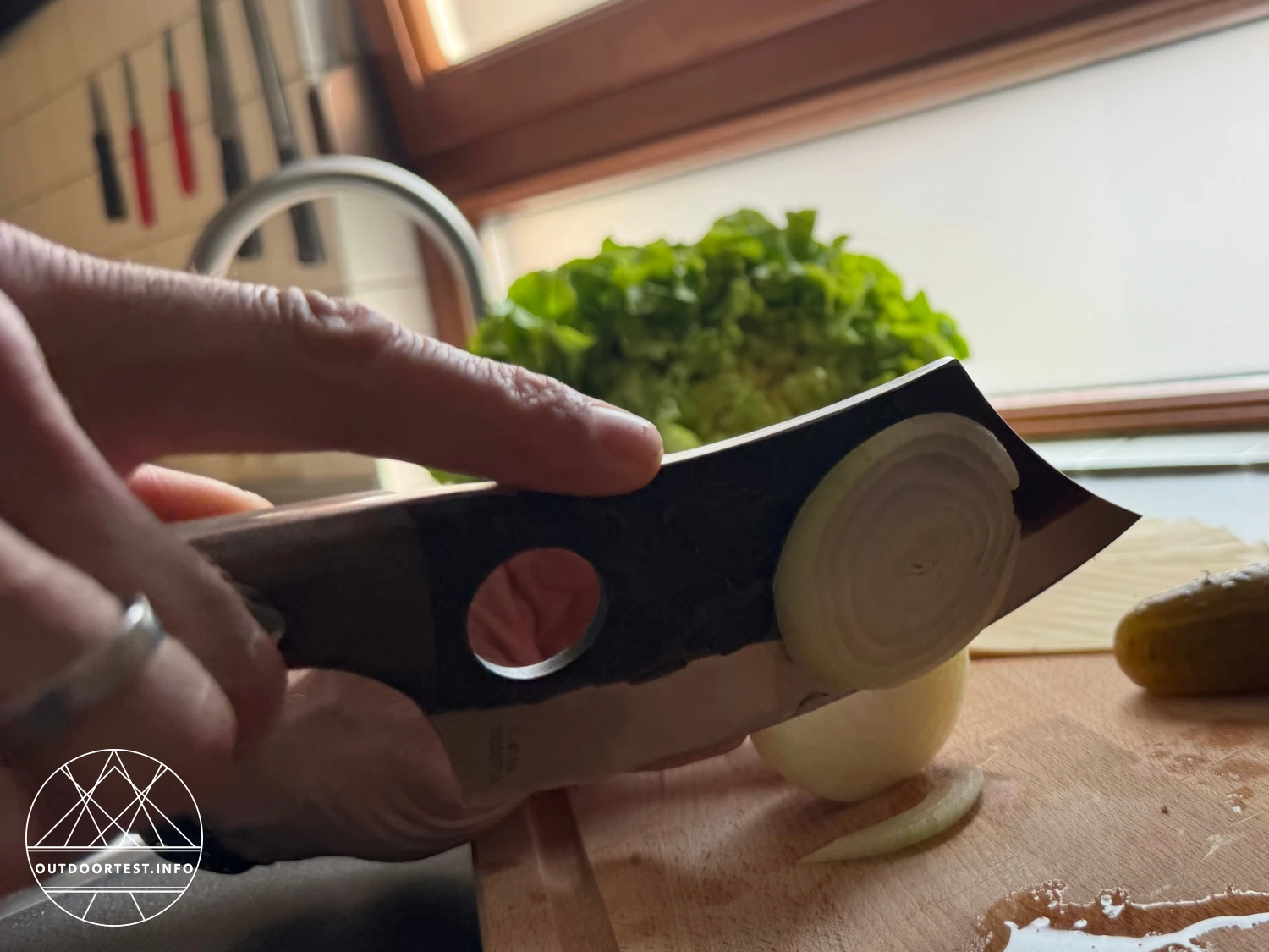 CJH - Outdoor Kochmesser, Walnussholz