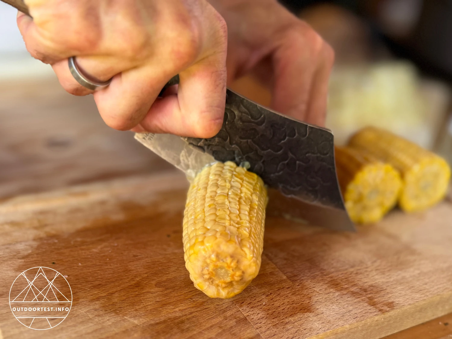 CJH - Outdoor Kochmesser, Walnussholz