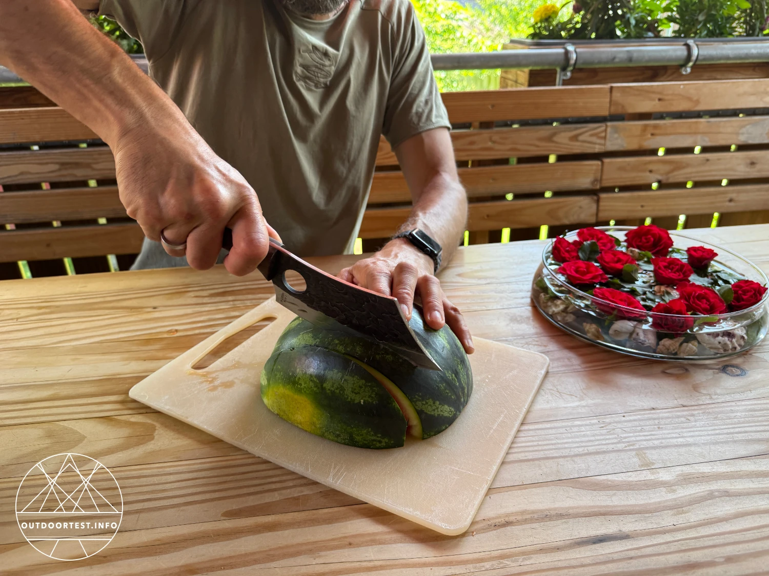 CJH - Outdoor Kochmesser, Walnussholz