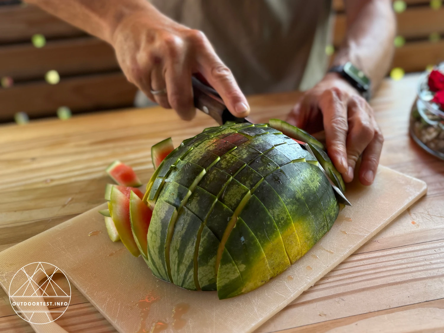 CJH - Outdoor Kochmesser, Walnussholz