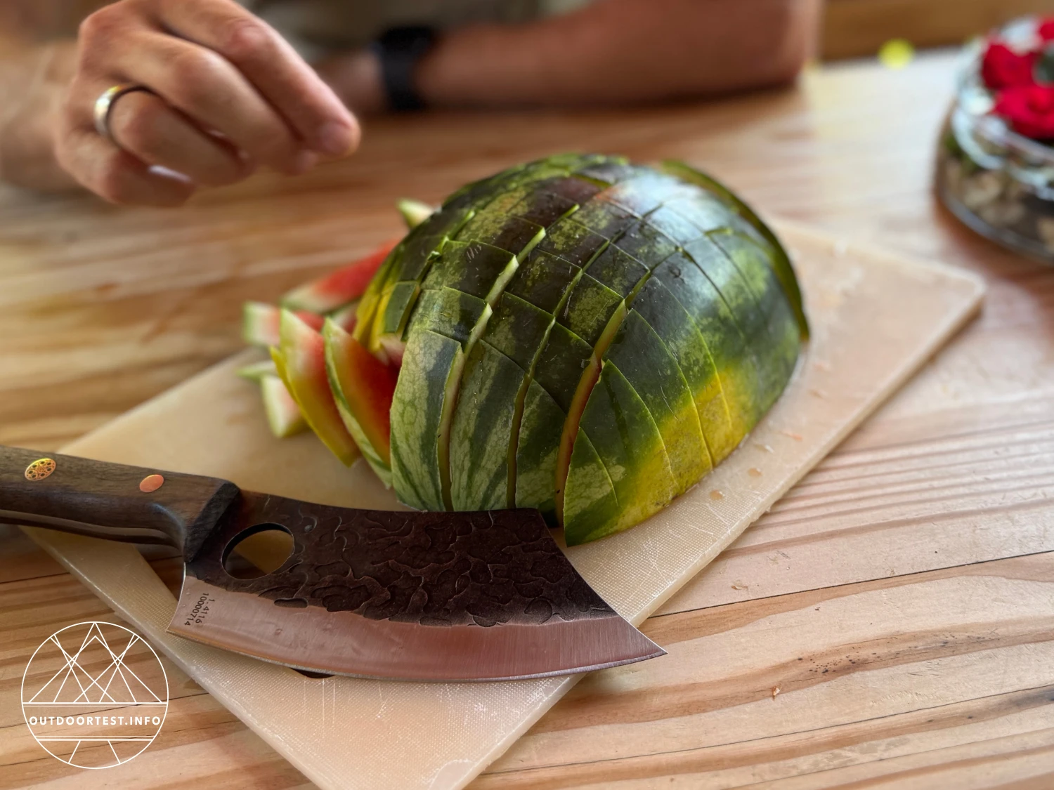 CJH - Outdoor Kochmesser, Walnussholz