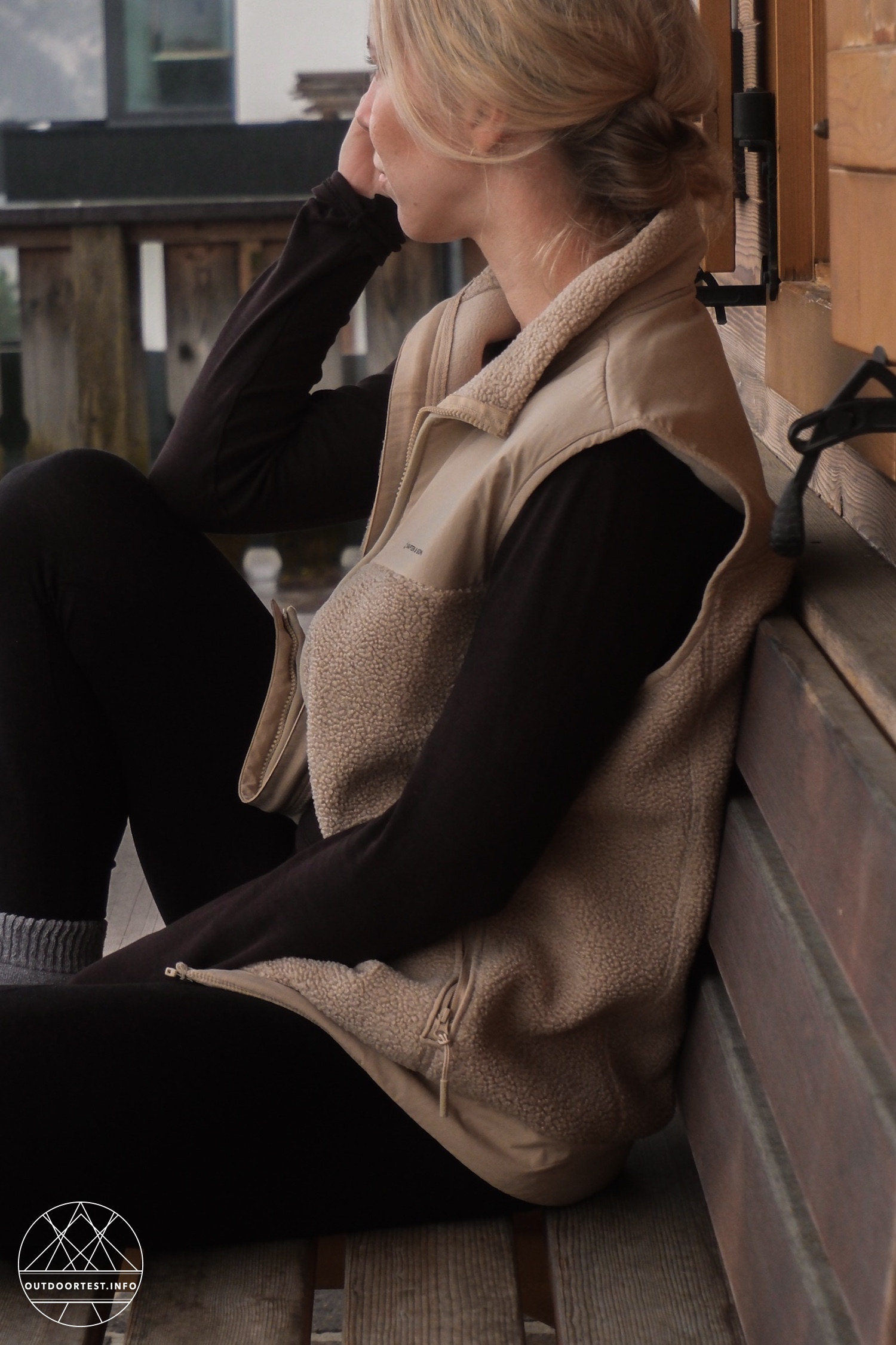 Kapten & Son Teddy Fleece Vest Sandstone