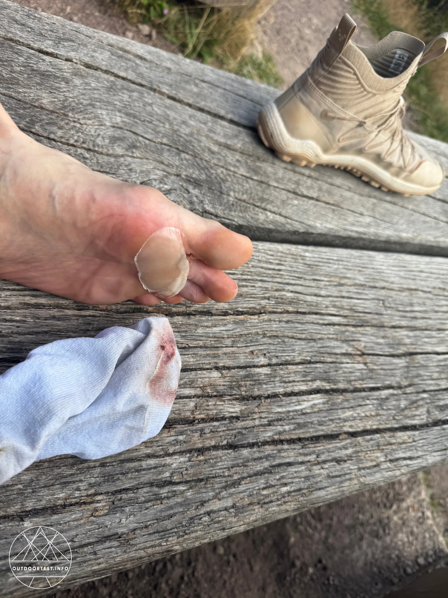 Wrightsock - STRIDE Wandersocke mit Bergmotiv