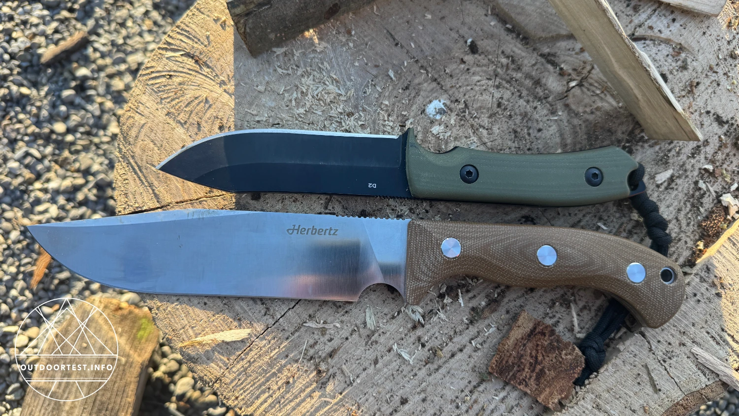 Herbertz - Camp- und Outdoormesser D2, desert Micarta