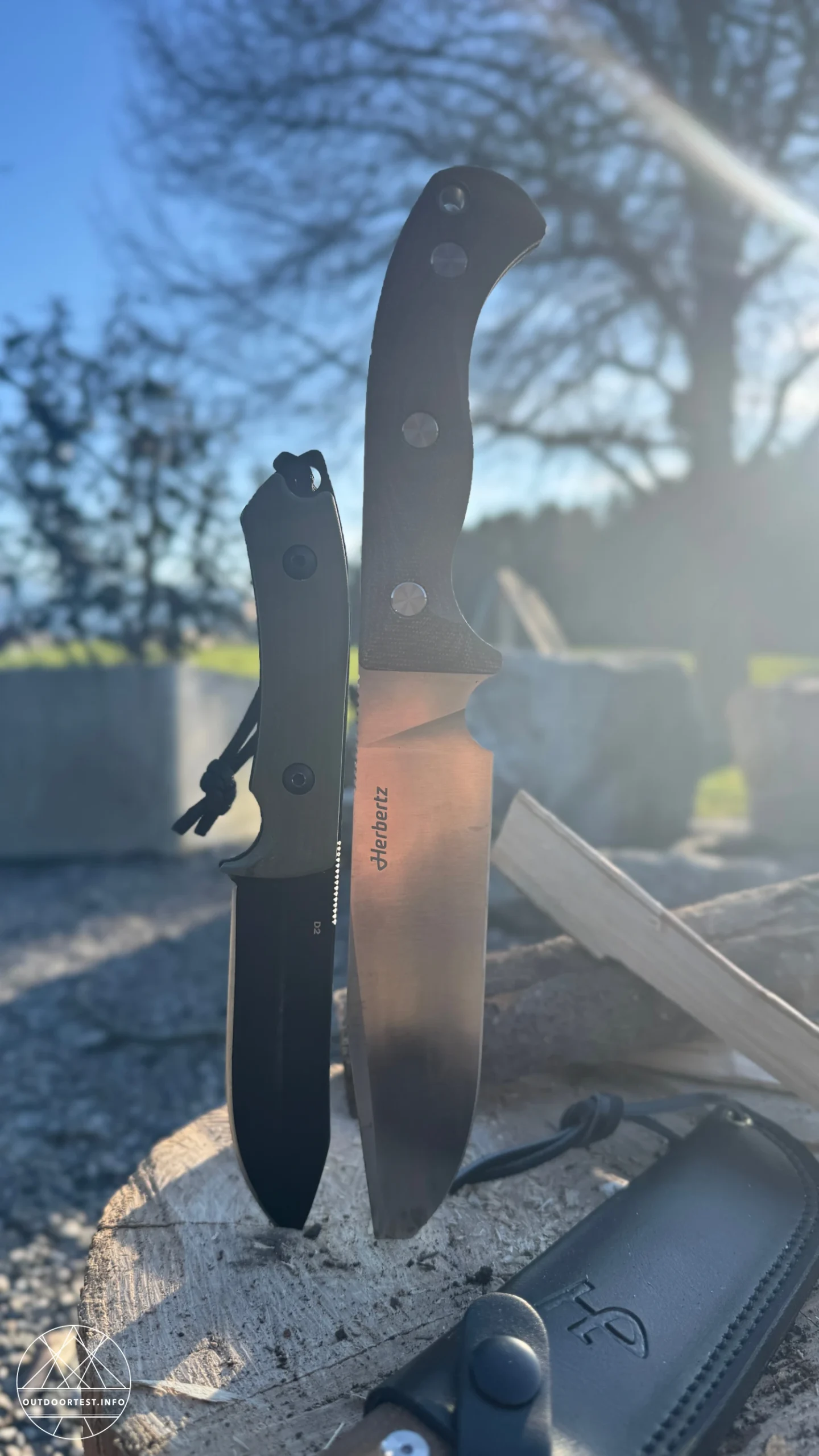 Herbertz - Camp- und Outdoormesser D2, desert Micarta