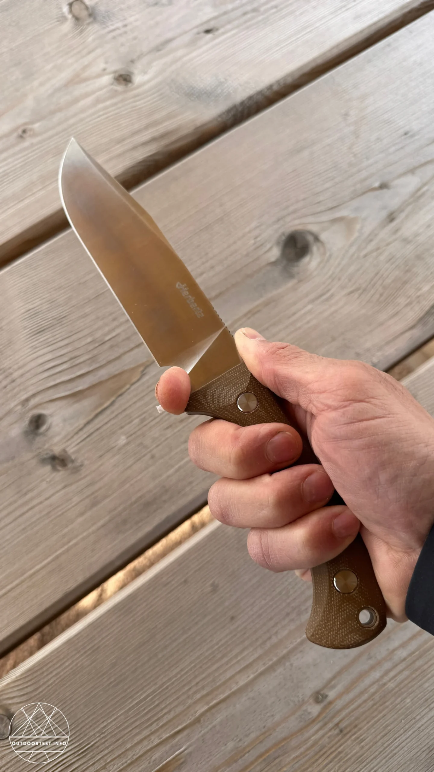 Herbertz - Camp- und Outdoormesser D2, desert Micarta